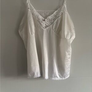 Vintage White Lace Relaxed Camisole Top
